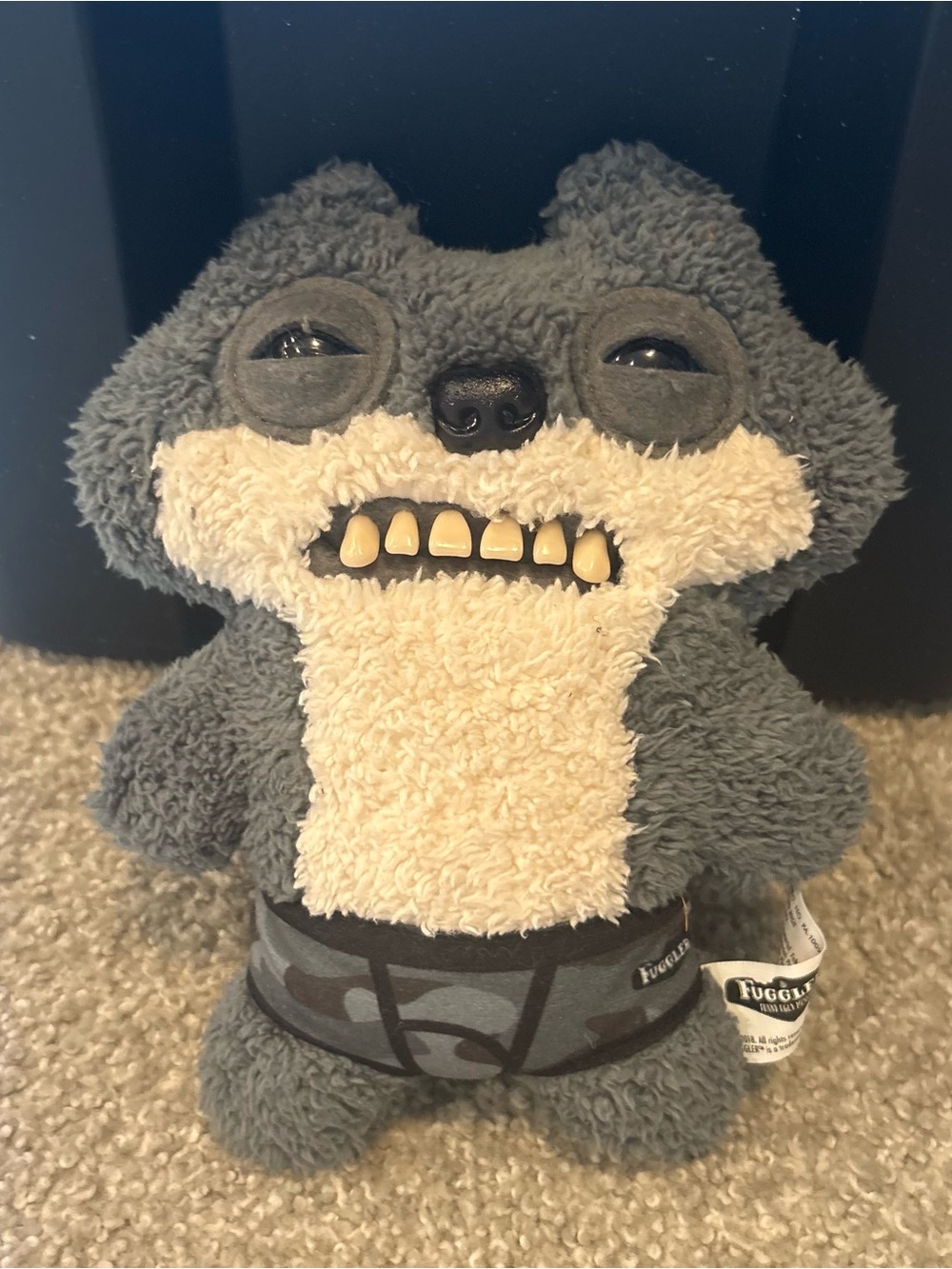 Budgie Fuggler Gray Sketchy Squirrel #79 Funny Ugly Monster Plush